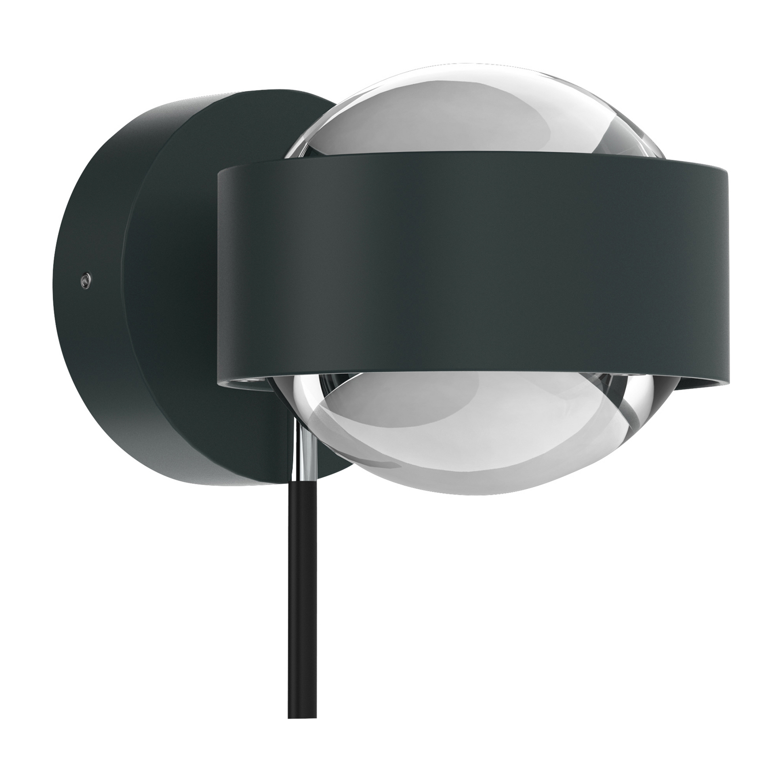 Puk Mini Wall+ LED, clear lenses, anthracite/chrome